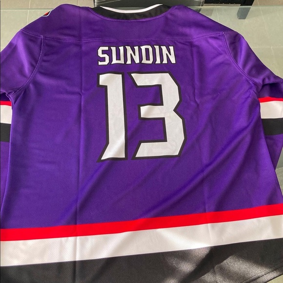 Custom Toronto Raptors X Maple Leafs Hockey Jersey (Mats Sundin) and Blank - Picture 3 of 4